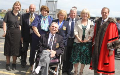 Newquay Towan Blystra Lions march in Civic Parade
