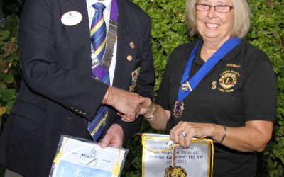 Newquay Towan Blystra Lions welcome District Governor