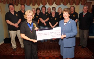 Towan Blystra Lions make a donation in memory of a dear friend