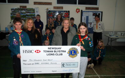 Presentation to 5th Newquay Scout Group