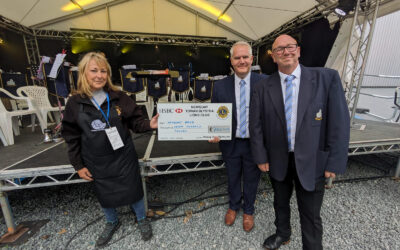 Towan Blystra Lions Donation to Newquay Band
